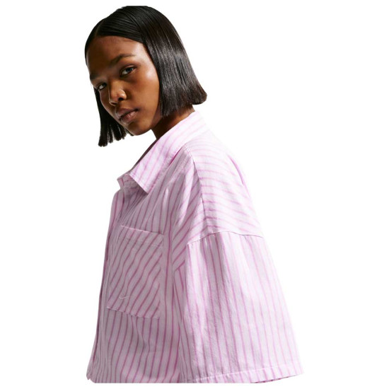 Nike Γυναικείο πουκάμισο Sportswear Chill Poplin Oversized Striped Shirt